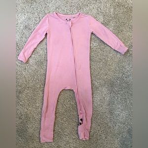 BELLABU BEAR Pink Bamboo Convertible Footie | Size 12-18M